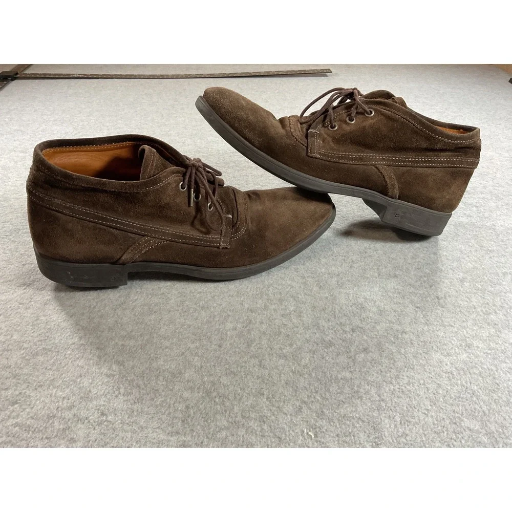 John Varvatos Mens Brown Suede Chukka Boots Vibram Sole F2400R2 Size 9